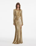 Fil Coupé Maxi Dress - Gold