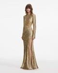 Fil Coupé Maxi Dress - Gold