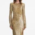 Fil Coupé Maxi Dress - Gold