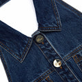 Sleeveless Flared Mini Dress - Denim