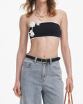 Diamante Bow Jeans - Ljusblå