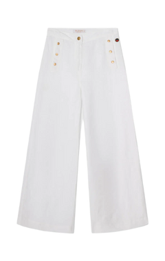 Pim Solid Trousers - White