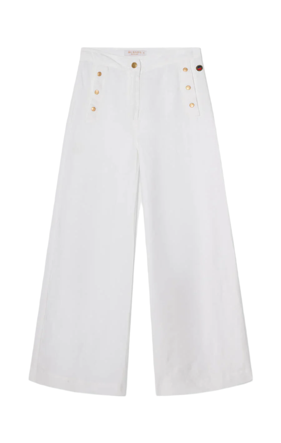 Pim Solid Trousers - White