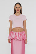 Cropped Logo T-Shirt - Orchid Pink