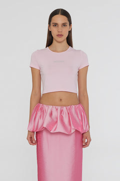 Cropped Logo T-Shirt - Orchid Pink