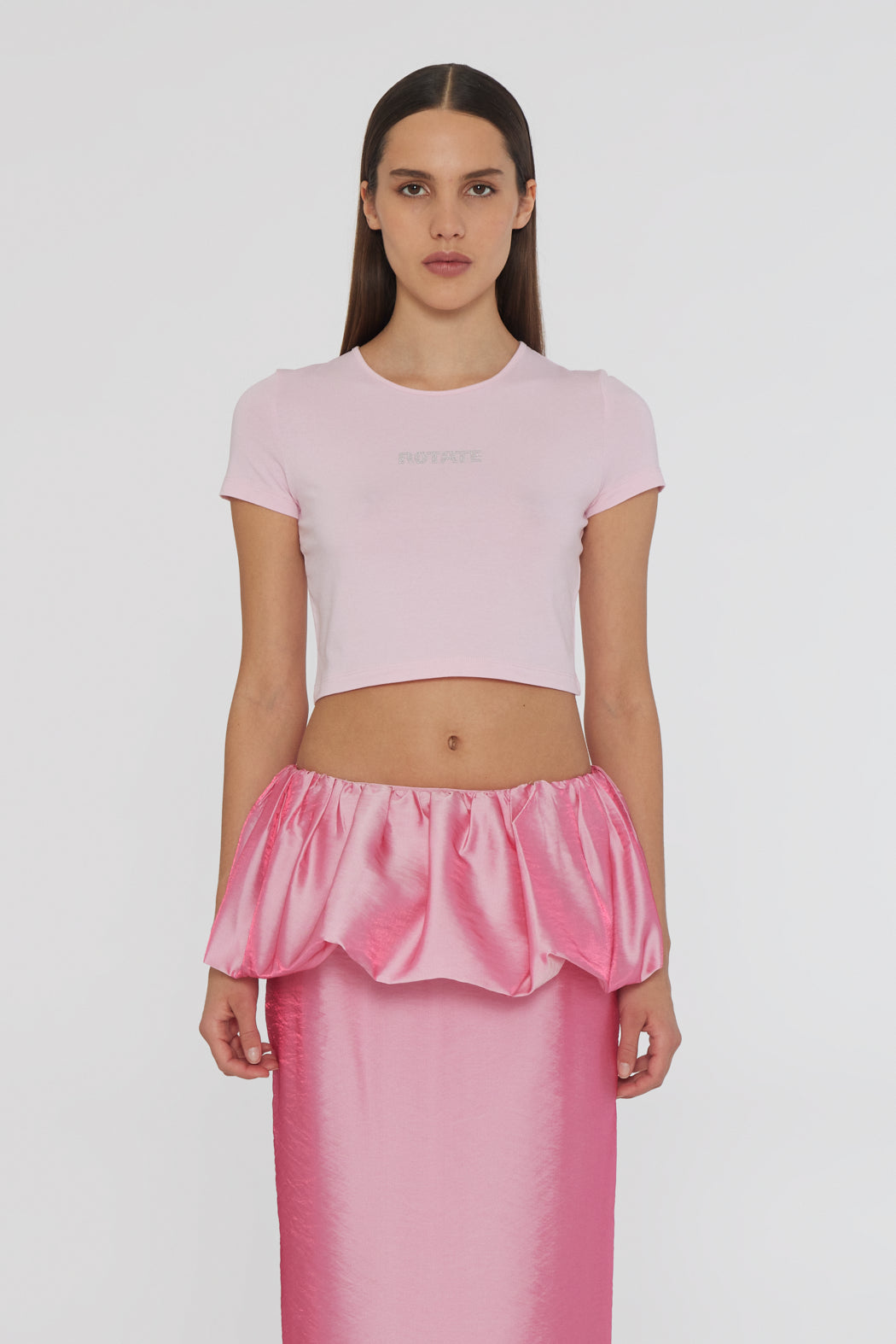 Cropped Logo T-Shirt - Orchid Pink
