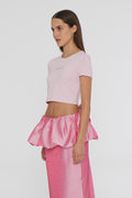Cropped Logo T-Shirt - Orchid Pink