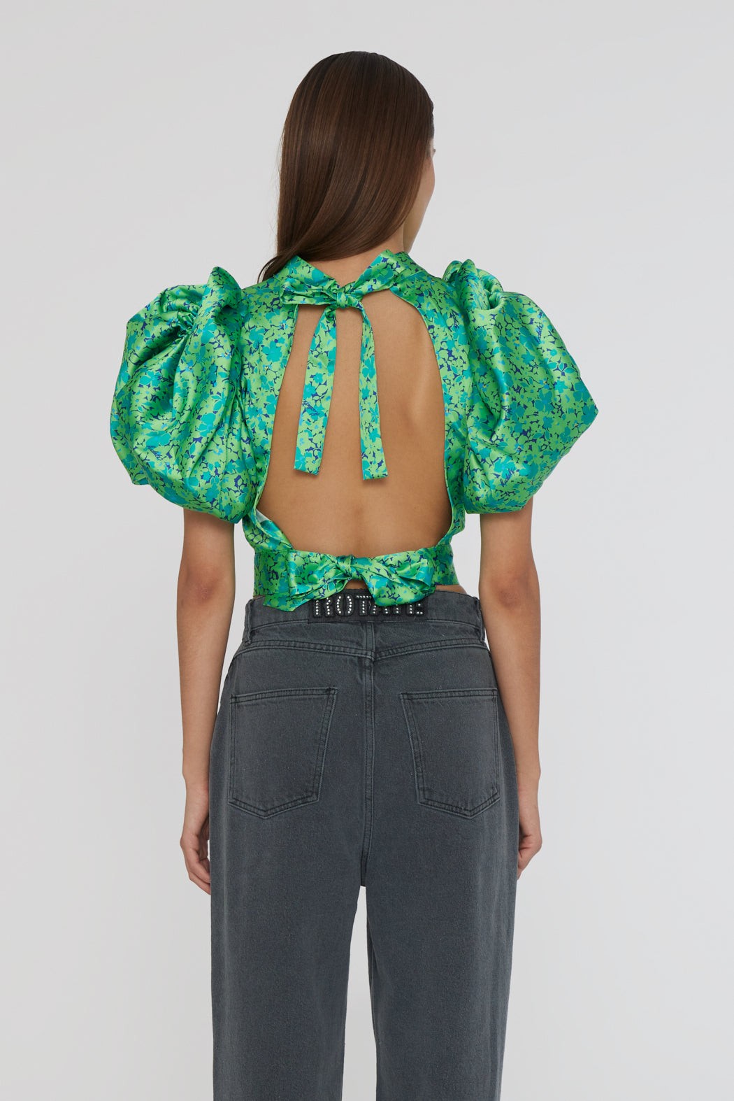 Puff Sleeve Top - Clematis Blue Comb.