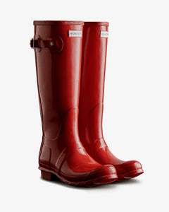 Womens Original Tall Gloss Boot - Military Red