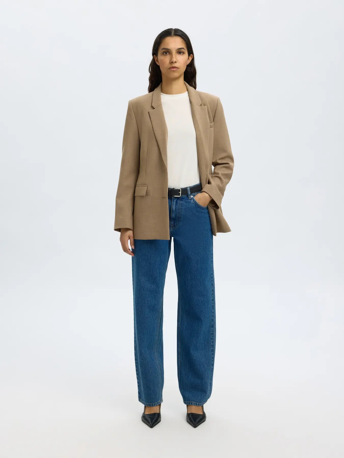 Straight Bea-Kori Mw Jeans - Medium Blue Denim