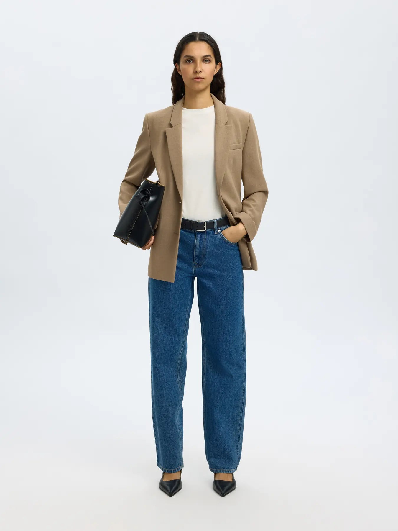 Straight Bea-Kori Mw Jeans - Medium Blue Denim