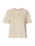 Essential Ss Boxy Tee - Oatmeal