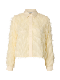 Myline Ls Fluffy Cropped Shirt B - Angora