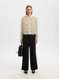 Myline Ls Fluffy Cropped Skjorta - Angora