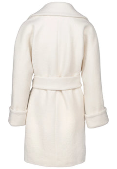 Wool Coat Mid - White