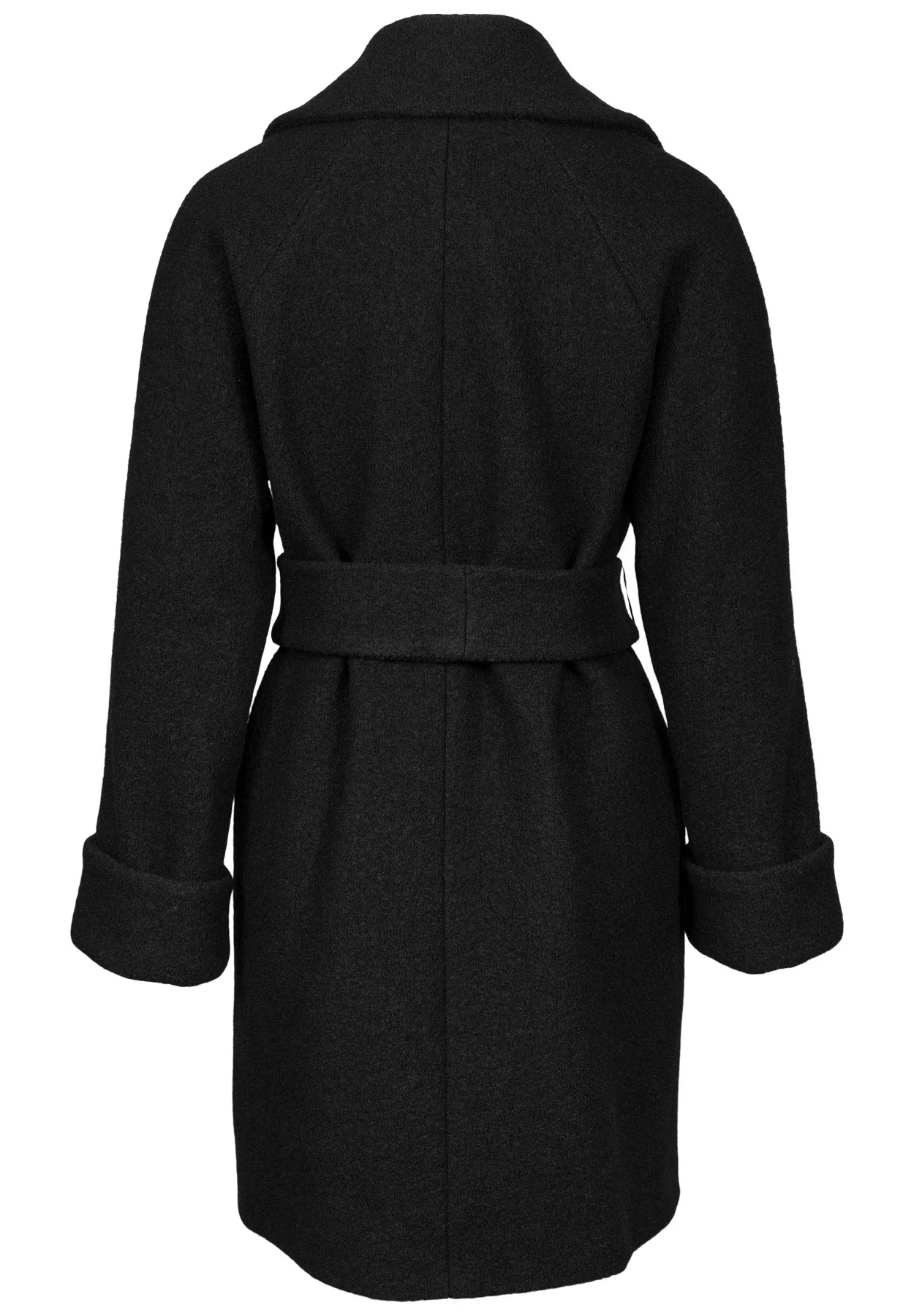 Wool Coat Mid - Svart
