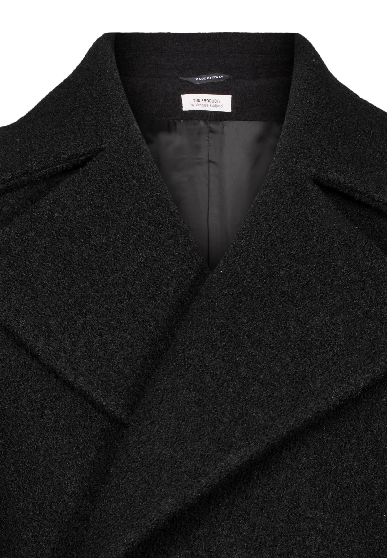 Wool Coat Mid - Svart