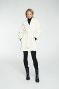 Wool Coat Mid - White