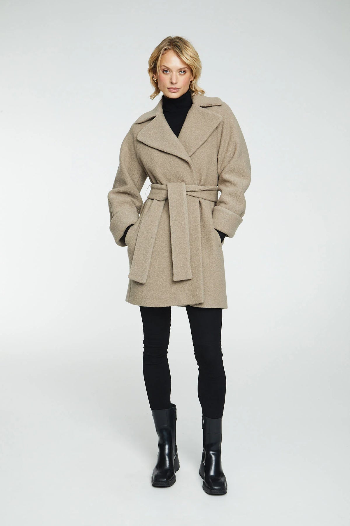 Wool Coat Mid - Taupe