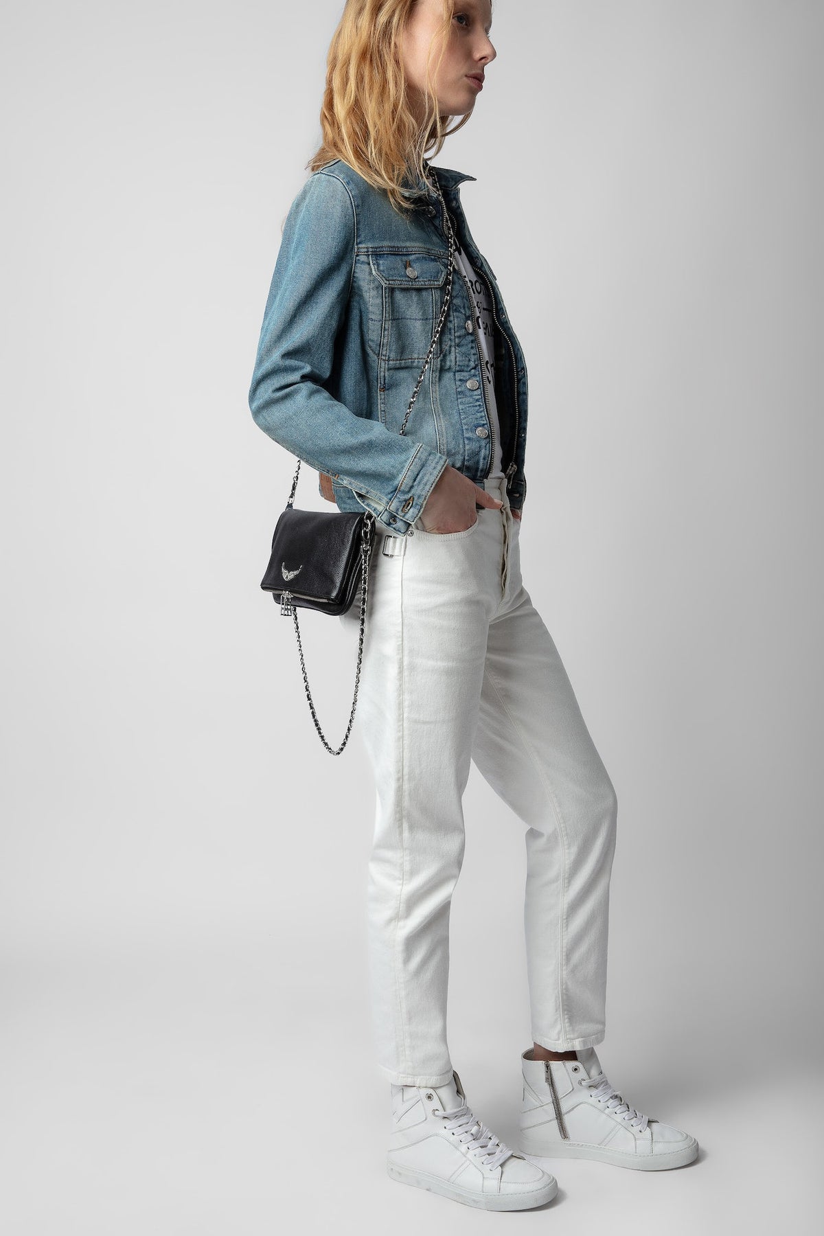 Zadig & Voltaire Rock Grained Leather - Svart