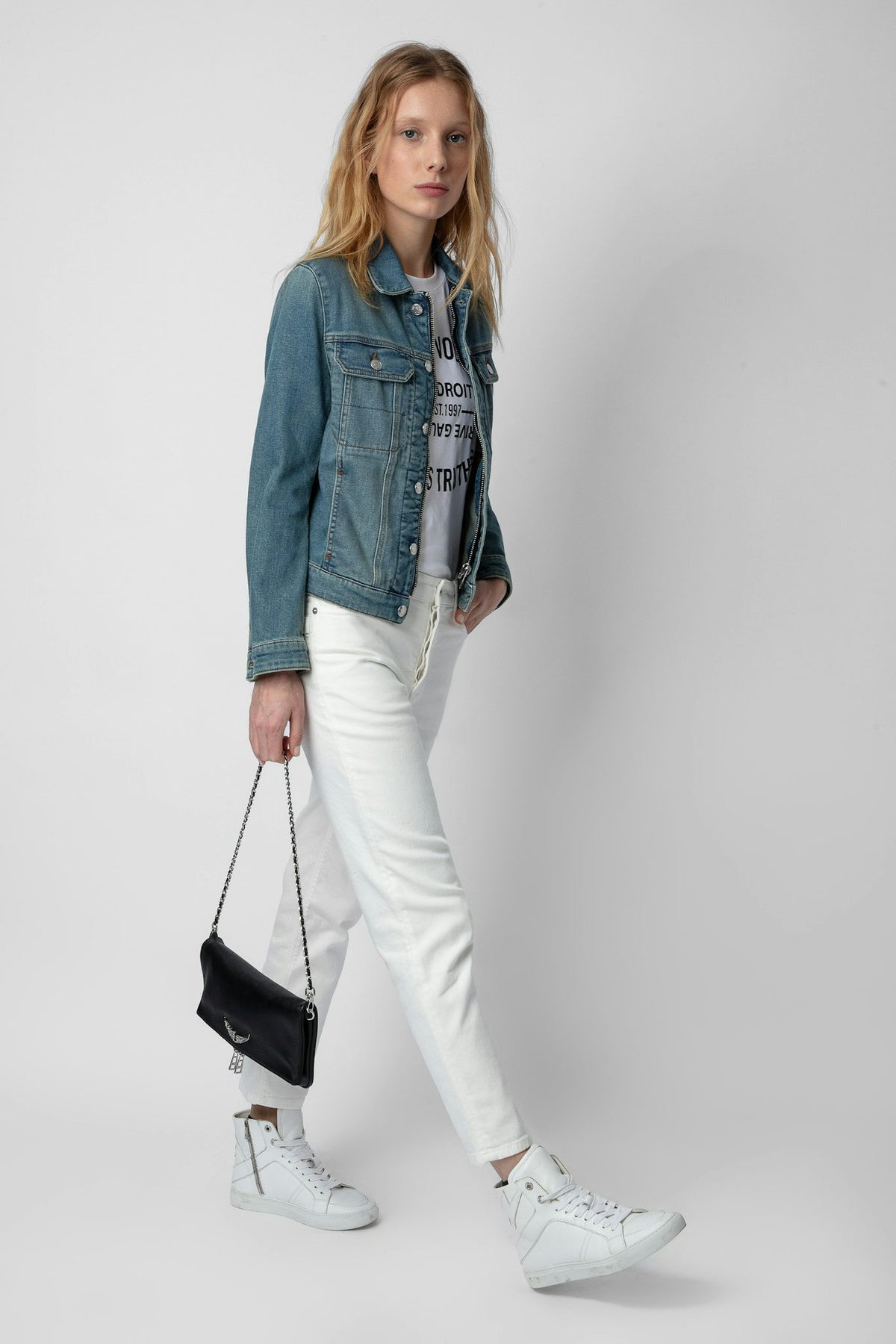 Zadig & Voltaire Rock Grained Leather - Svart