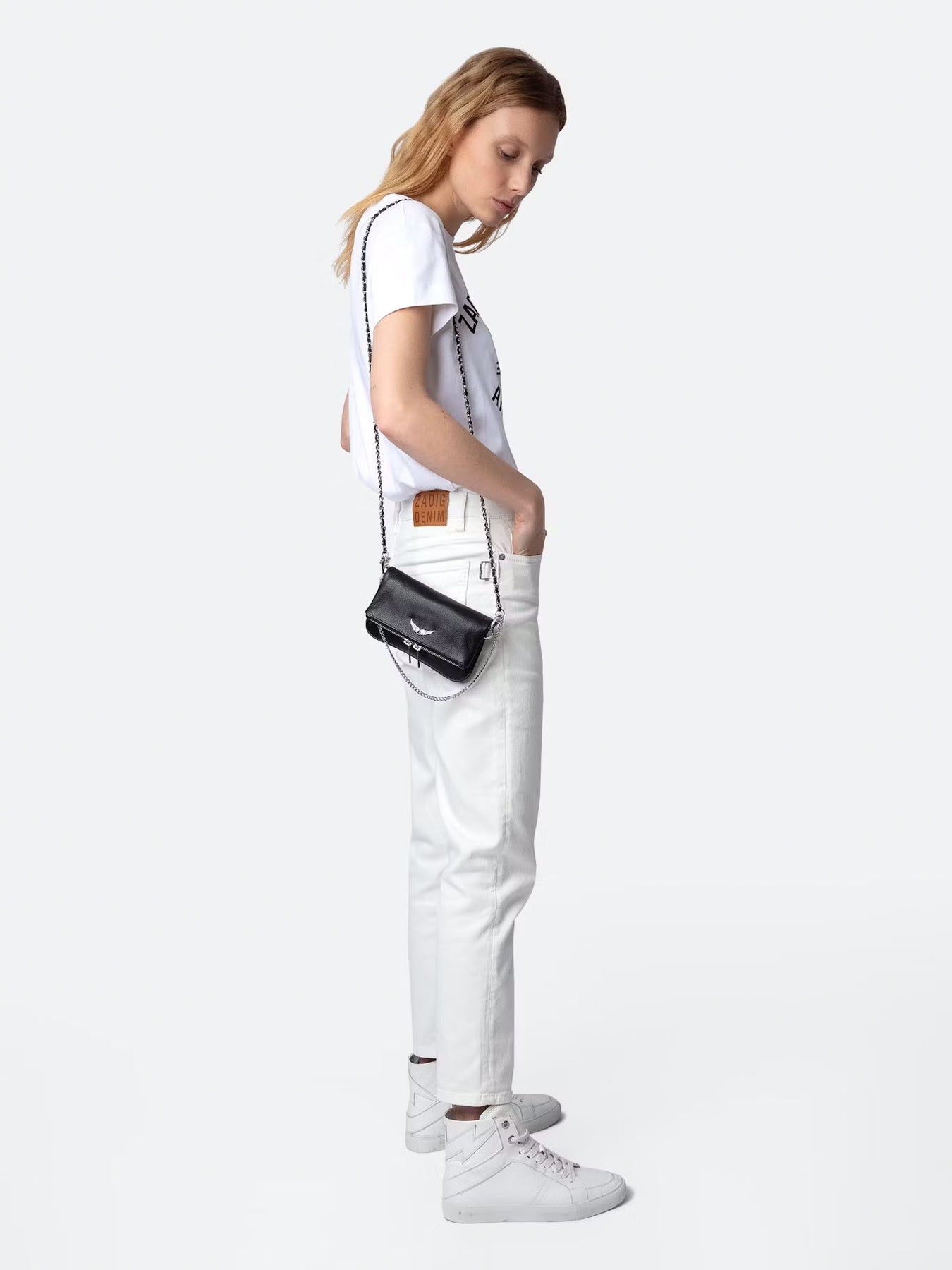 Zadig & Voltaire Rock Nano Grained Leather Väska - Svart