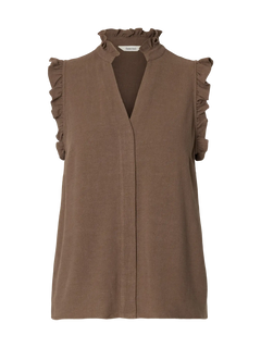 Viva Sl Sun Ruffle Top Noos - Chocolate Chip
