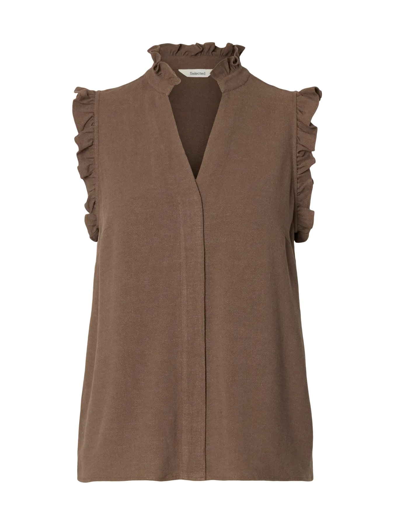 Viva Sl Sun Ruffle Top - Chocolate Chip