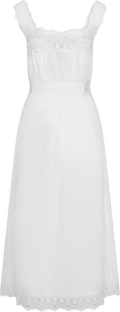 Evelyn Cotton Voile Dress - Vit