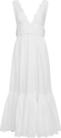 Elise Broderie Dress - Vit