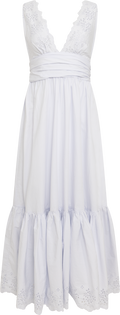 Elise Broderie Dress - Ljusblå