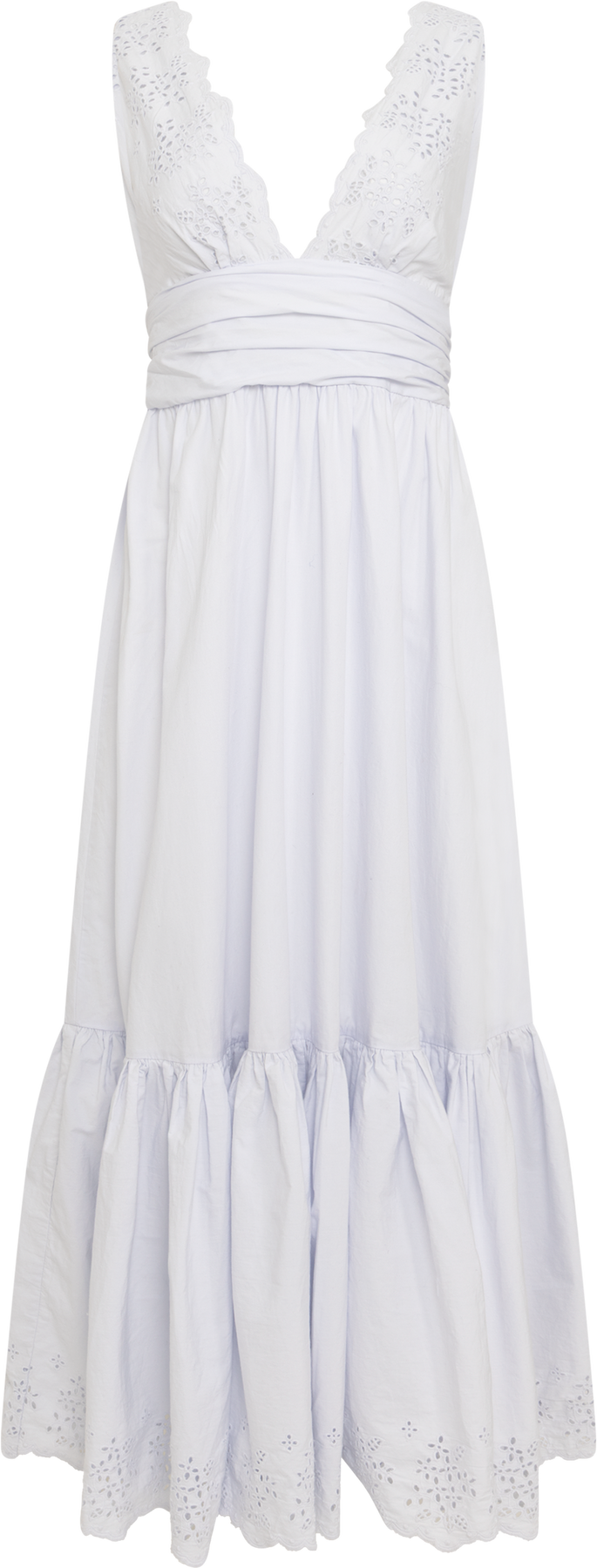 Elise Broderie Dress - Ljusblå