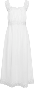 Evelyn Cotton Voile Dress - Vit