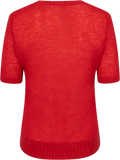 Mohair Blend Ss C-Neck - Ruby Red
