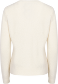 Boucle C-Neck Kofta - Krämvit