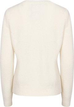 Boucle C-Neck Cardigan - Cream