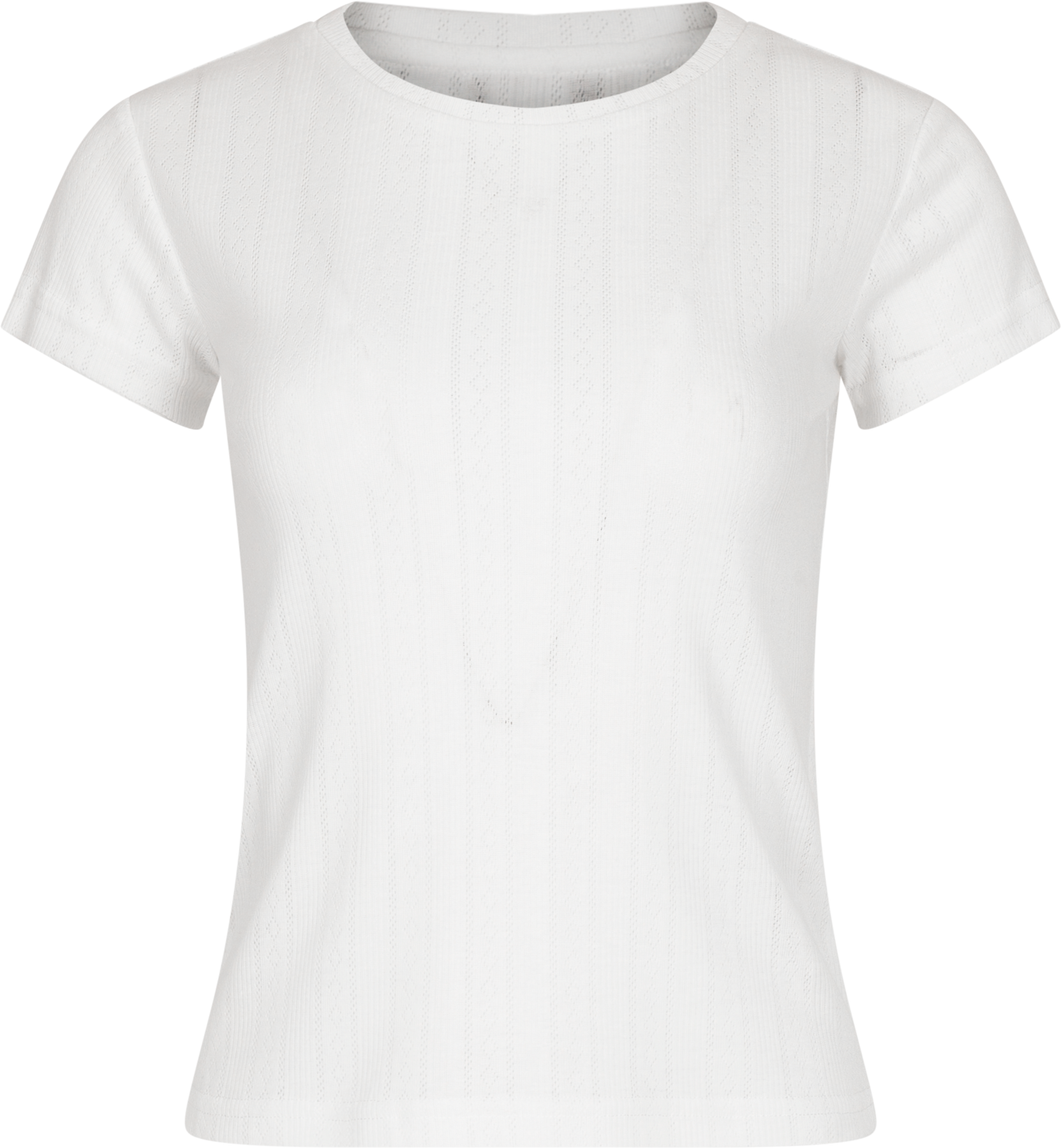 Perle Pointelle Top - White