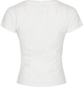 Perle Pointelle Top - White