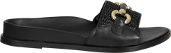 9510Ca Vitello Nero Rafia - Nero/Gold
