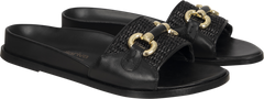 9510Ca Vitello Nero Rafia - Nero/Gold