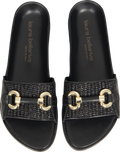 9510Ca Vitello Nero Rafia - Nero/Gold