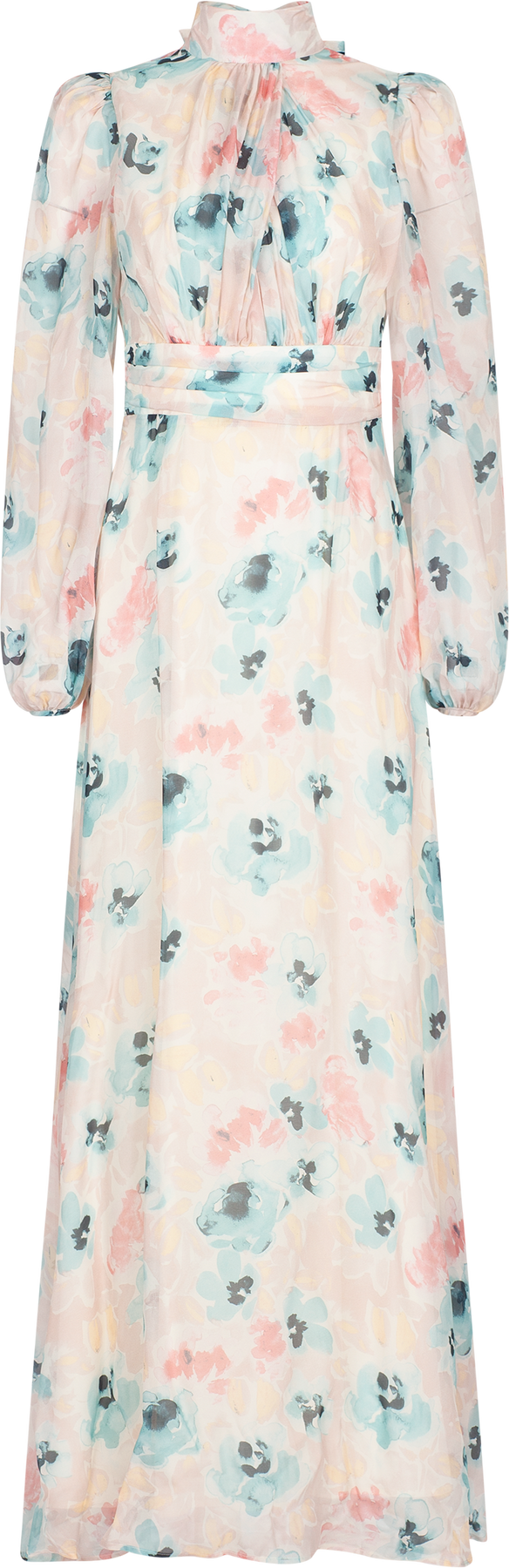 Valerie Open Back Silk Blend Maxi Dress - Florals