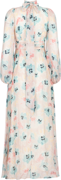 Valerie Open Back Silk Blend Maxi Dress - Florals