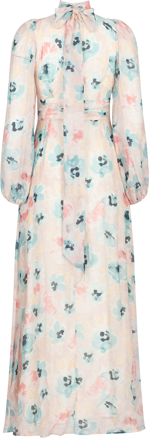 Valerie Open Back Silk Blend Maxi Dress - Florals