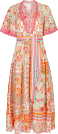 Maggie Long Linen Dress - Ivory