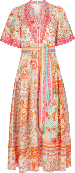 Maggie Long Linen Dress - Ivory