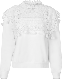 Joah Embroidery Sweatshirt - White