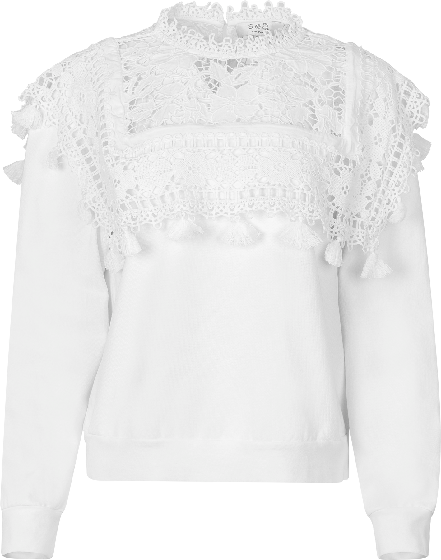 Joah Embroidery Sweatshirt - White