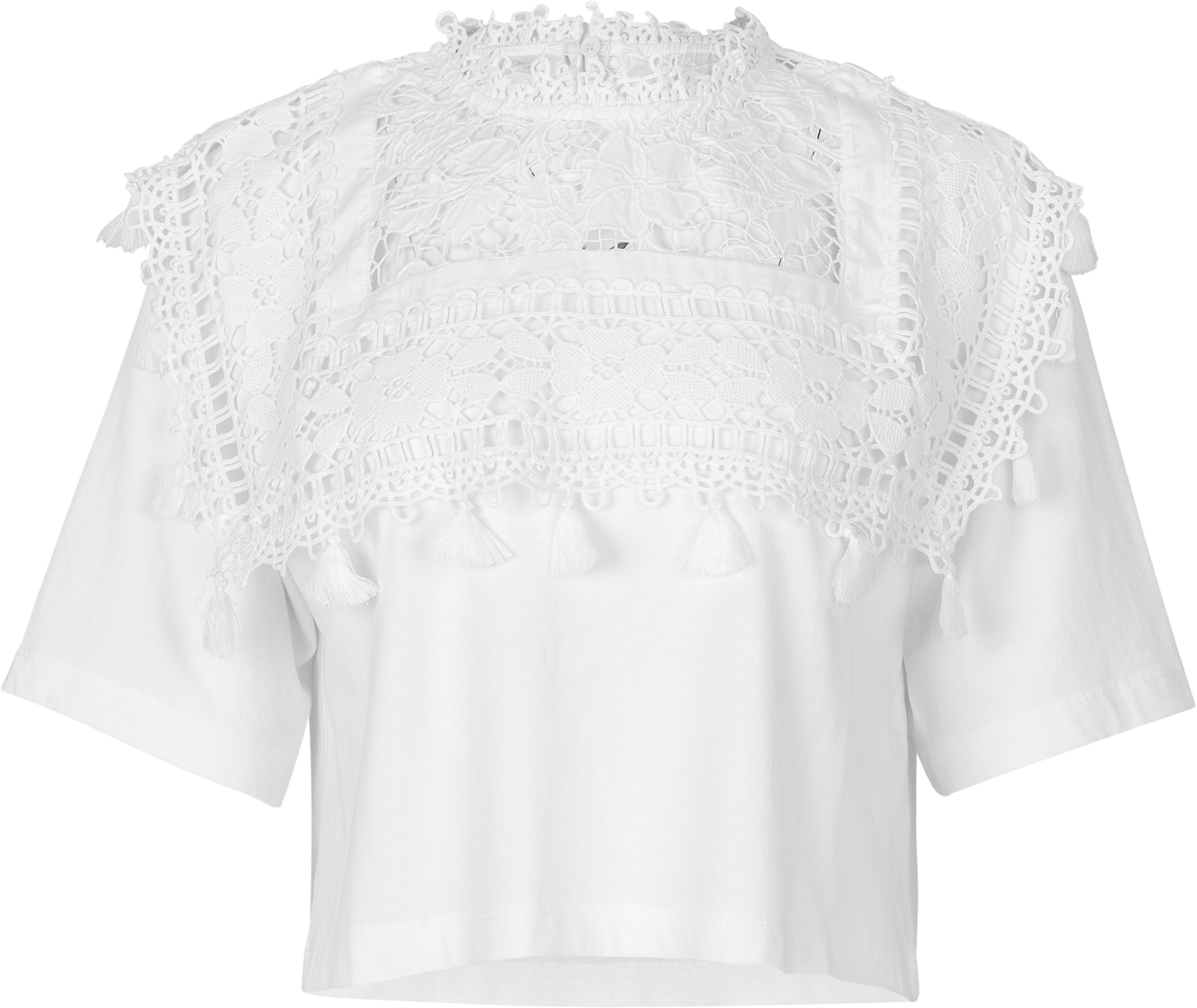 Joah Embroidery T-Shirt - Vit