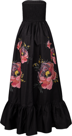 Taffeta Bandeau Dress - Golden Poppy